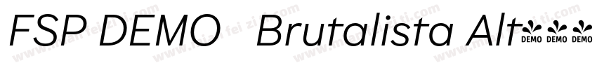 FSP DEMO   Brutalista Alt字体转换